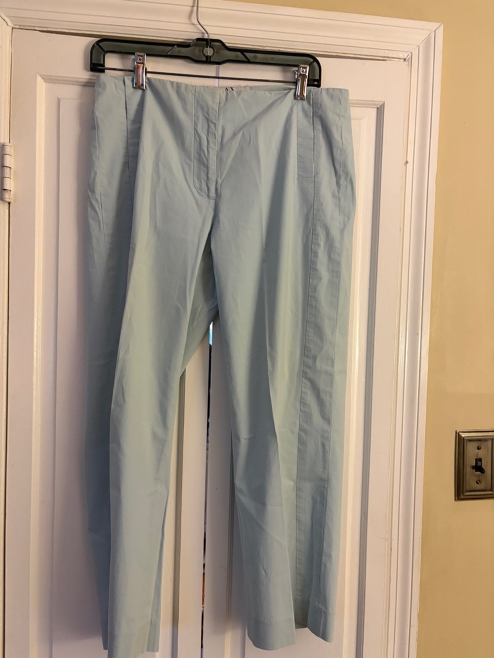 A/X Armani Exchange Women's Pale Blue Cropped Dress Pants